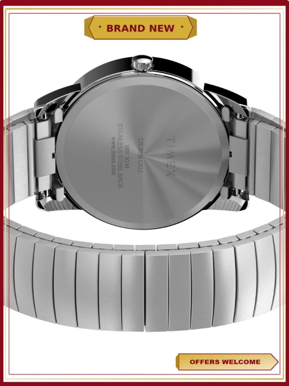 Timex Easy Reader Day-Date Expansion Band Watch Men's Casual